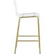 Ria 34.75 inch Clear / Gold Counter Stool